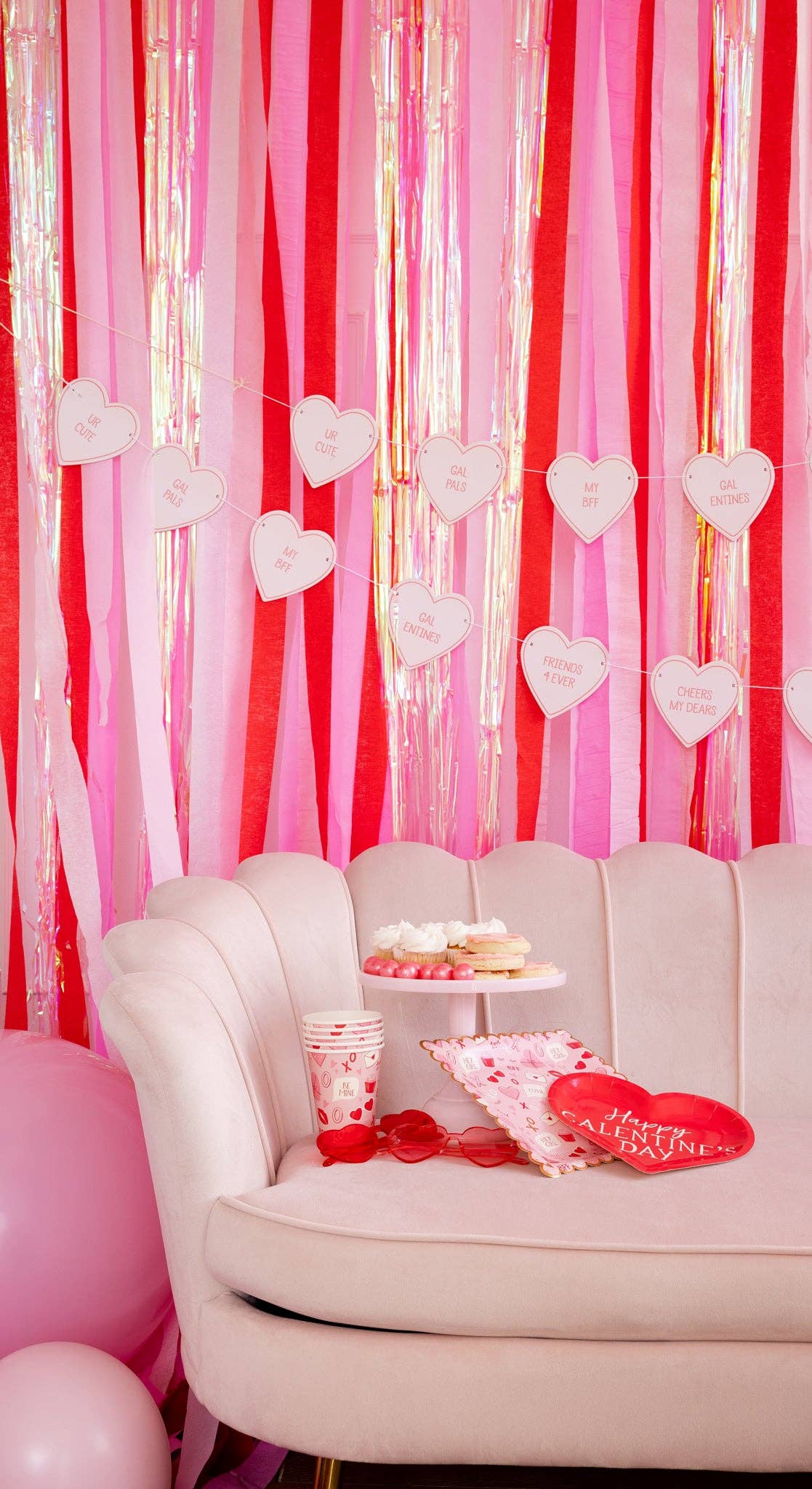 GAL1041 - Heart Happy Galentines Paper Plate