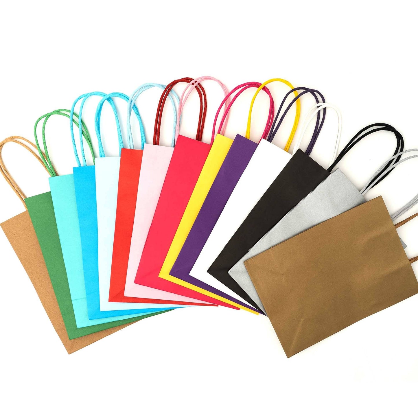Small Paper Gift Bags 8" 12pc/pack - Silver: Silver