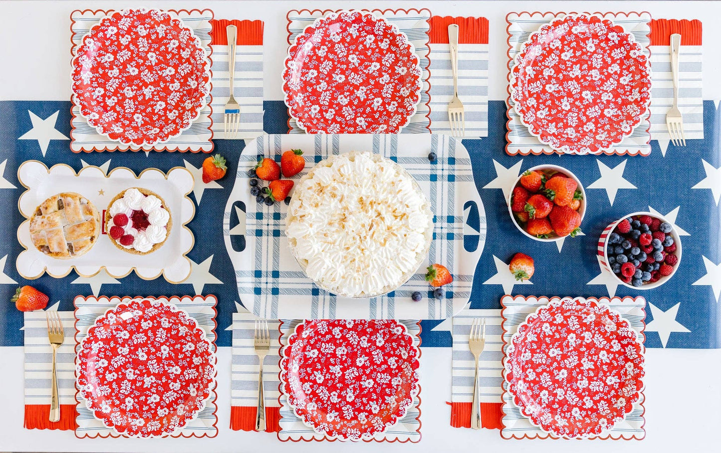 HAM935 - Striped Scallop Dinner Napkin
