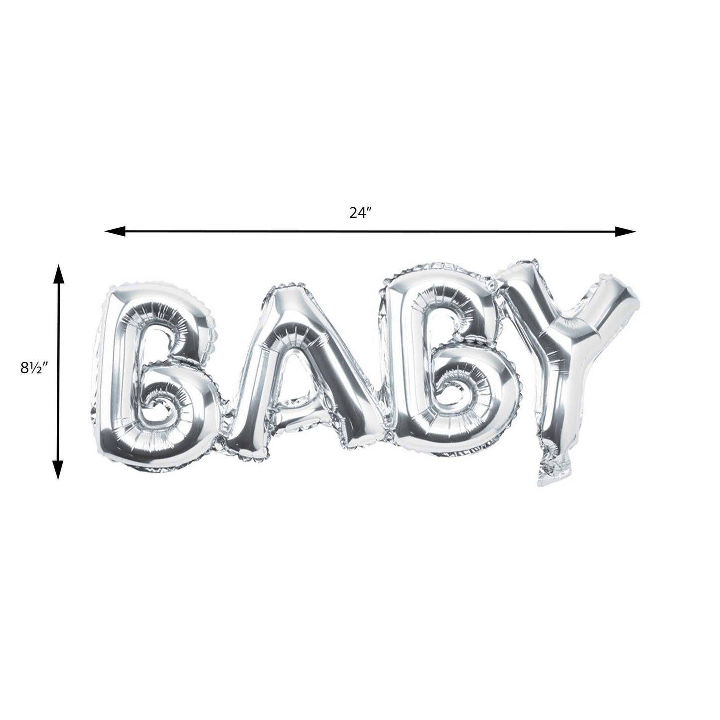 "BABY" Balloon 24" x 8" - Silver