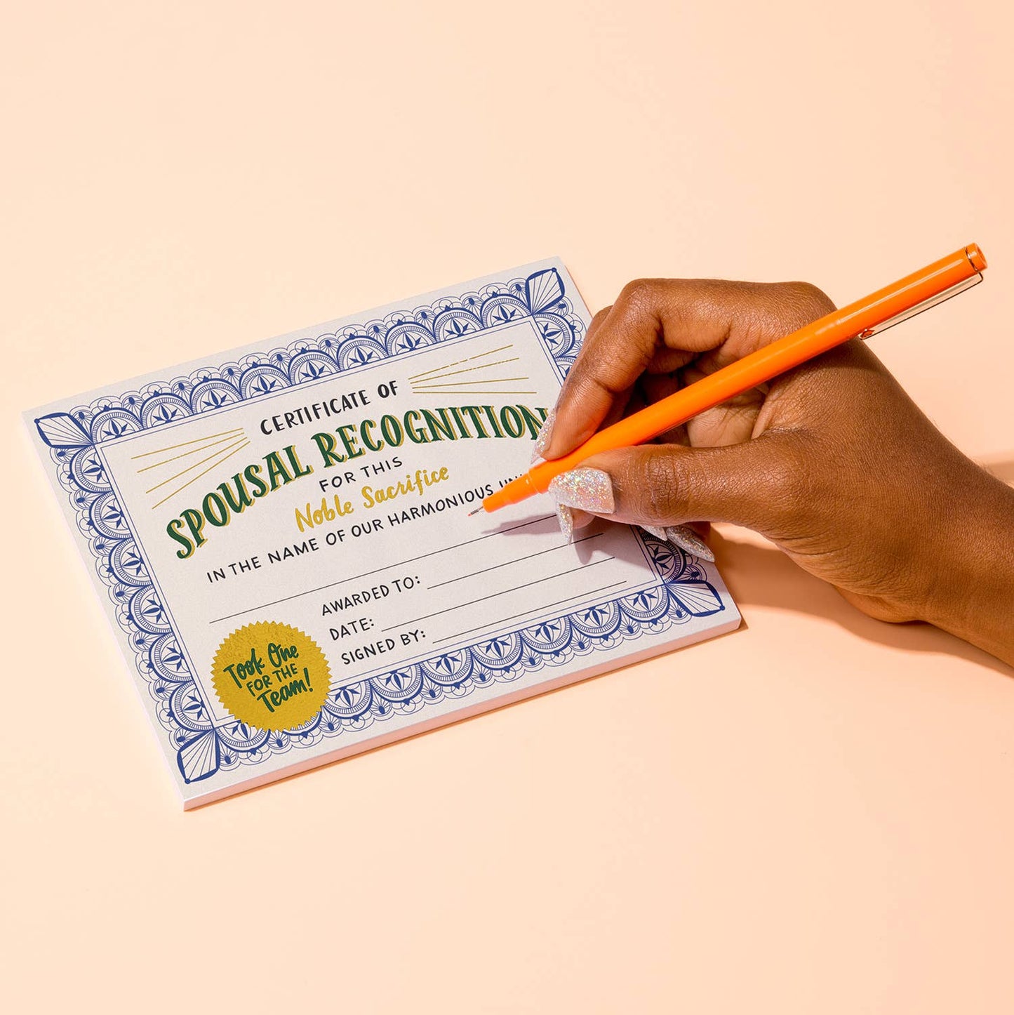 Spousal Recognition Certificate Notepad