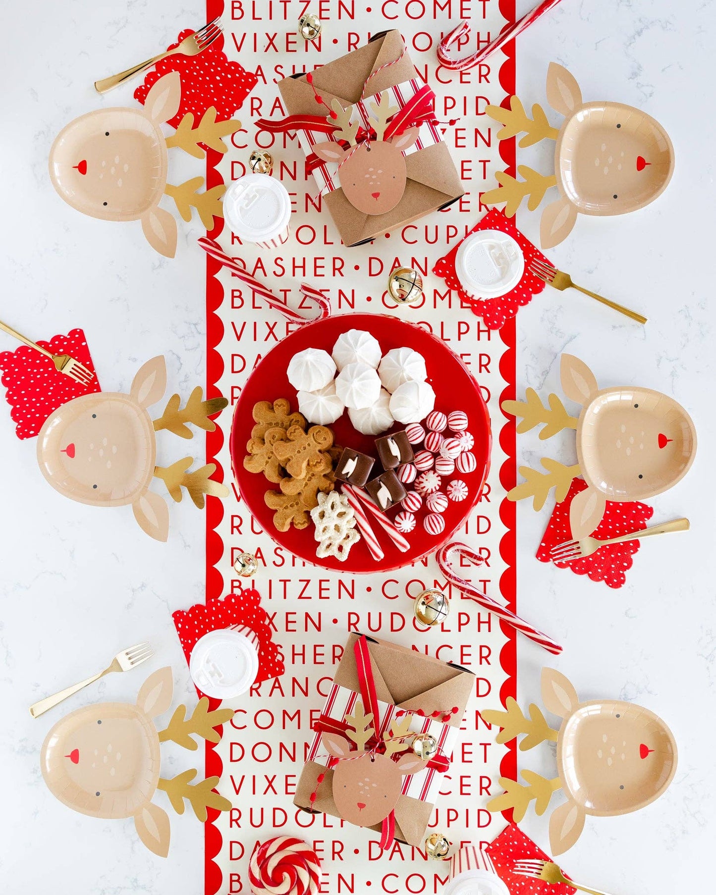 Dear Rudolph Reindeer Plates
