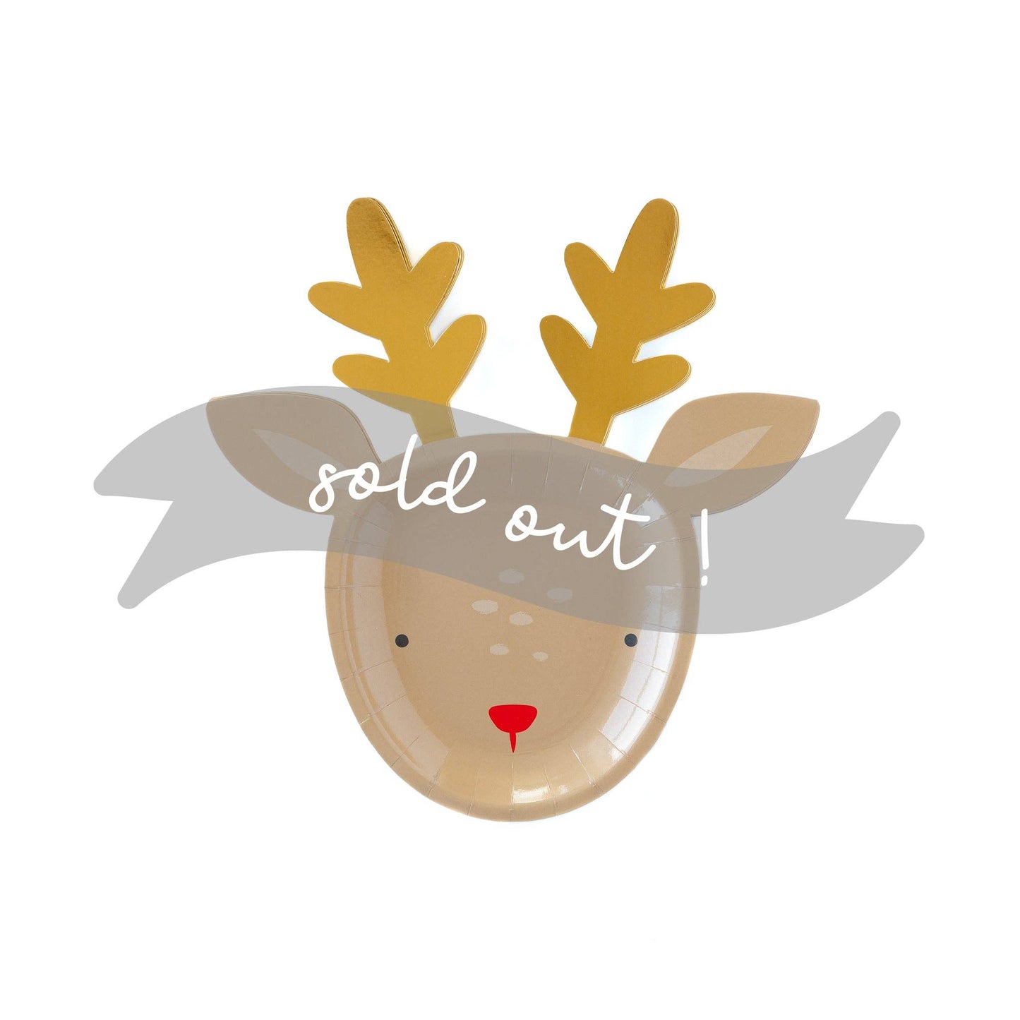 Dear Rudolph Reindeer Plates