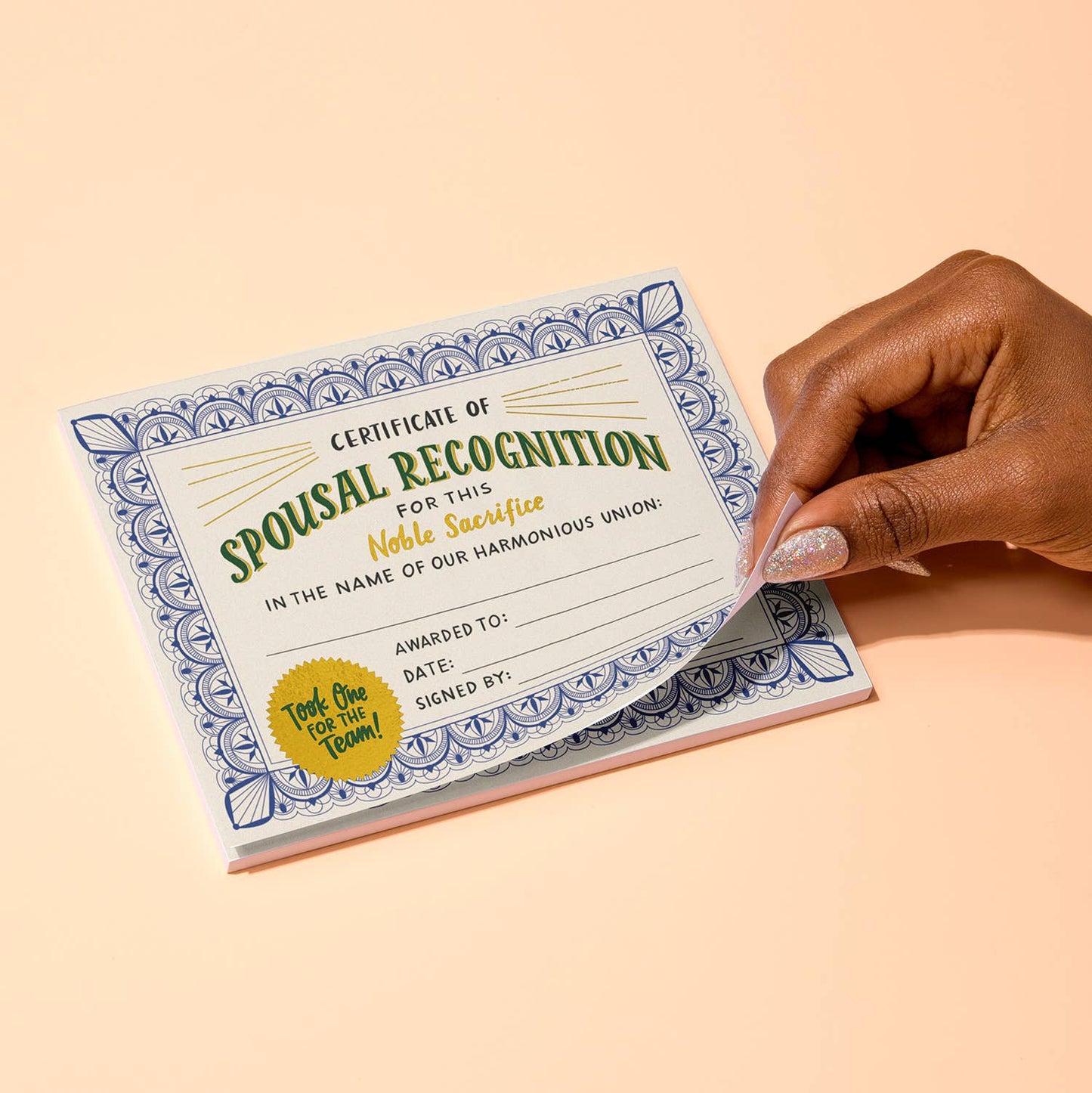 Spousal Recognition Certificate Notepad