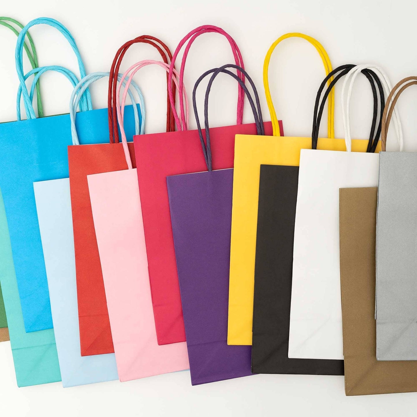 Small Paper Gift Bags 8" 12pc/pack - Silver: Silver