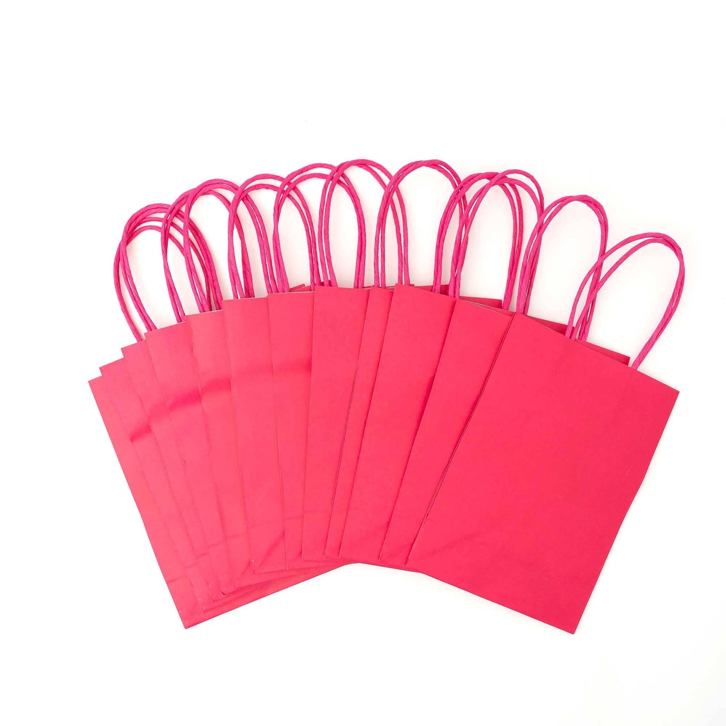 Small Paper Gift Bags 8" 12pc/pack - Fuchsia: Fuchsia