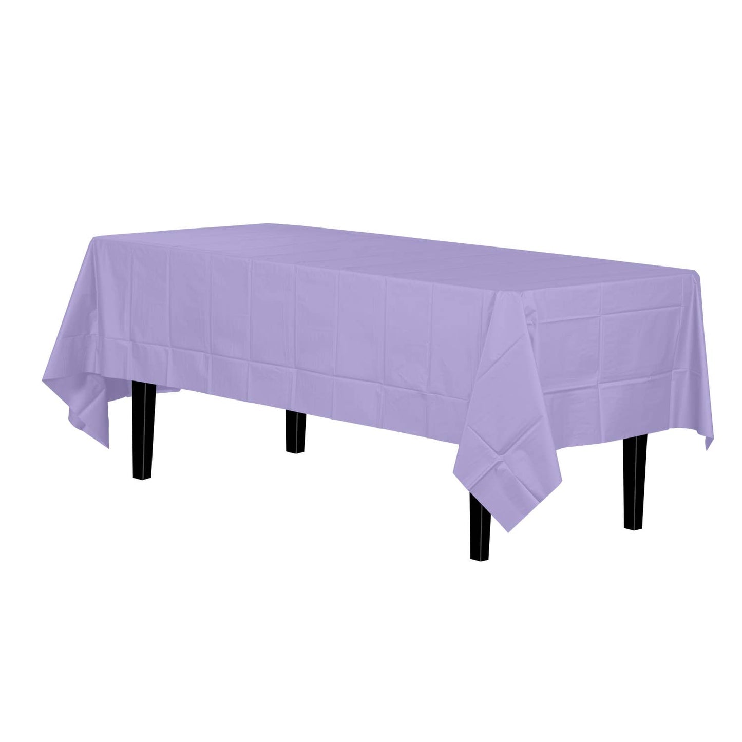 Premium Lavender Disposable Plastic Tablecloth | 54x108In.: Lavender / 54 in. x 108 in.