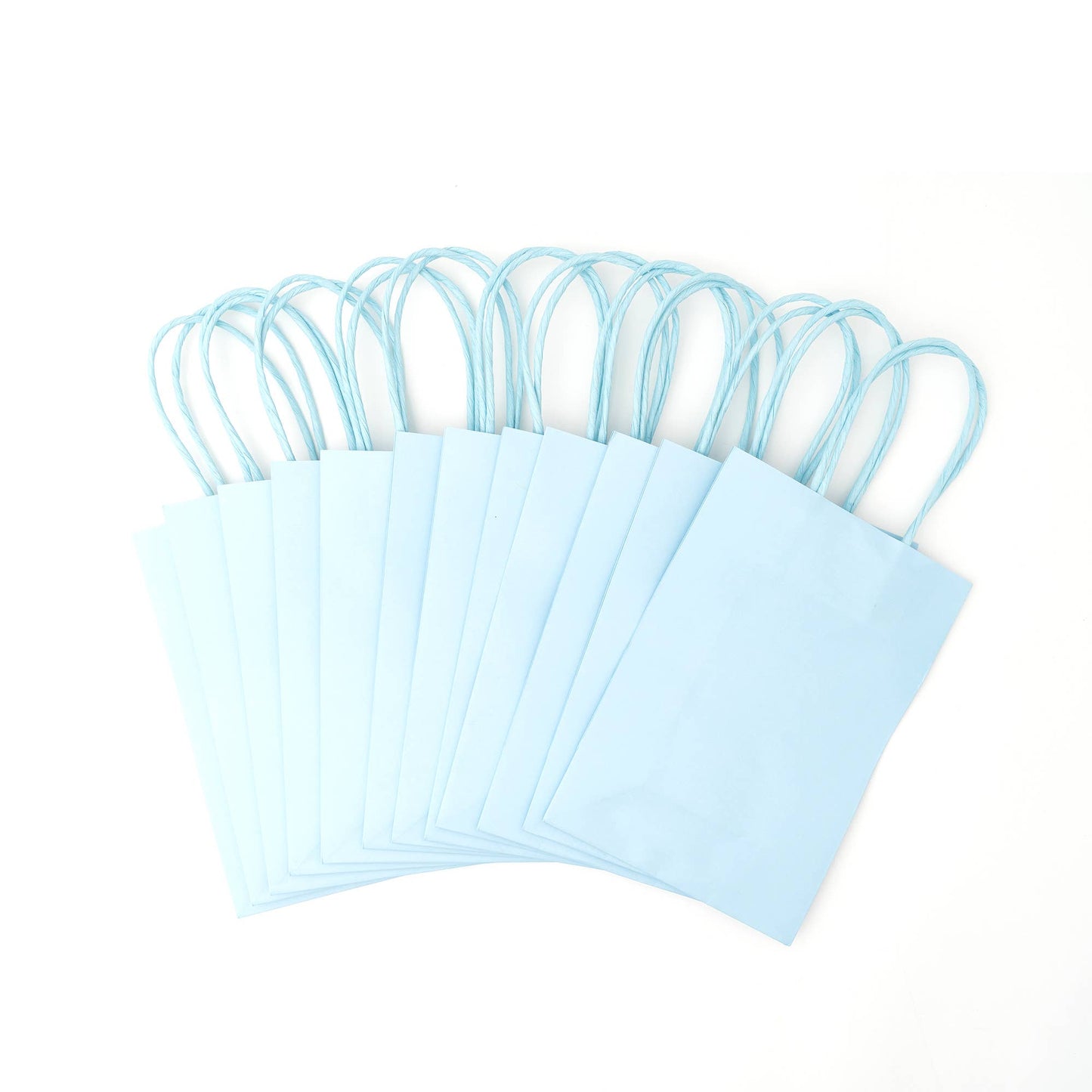 Small Paper Gift Bags 8" 12pc/pack - Blue: Blue