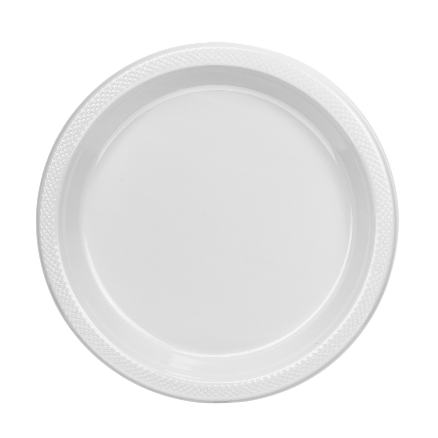 9 In. White Plastic Plates Disposable - 50 Ct.: White / 9 in.