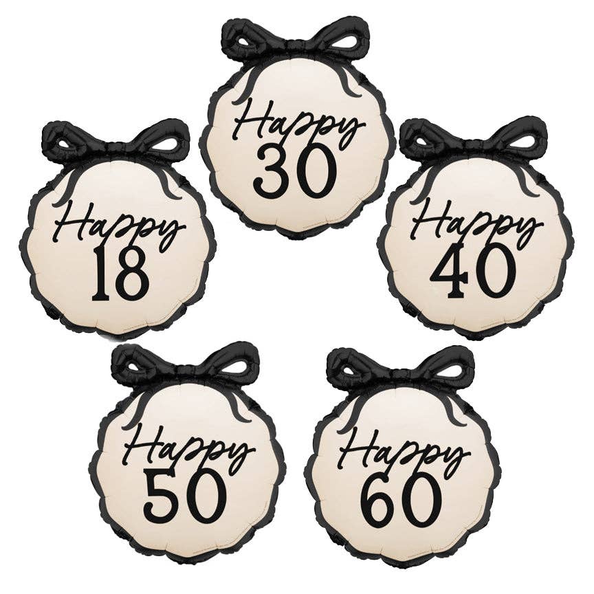 Happy Birthday Milestone Years Round Foil Balloon 18 in. (Choose Year): 18