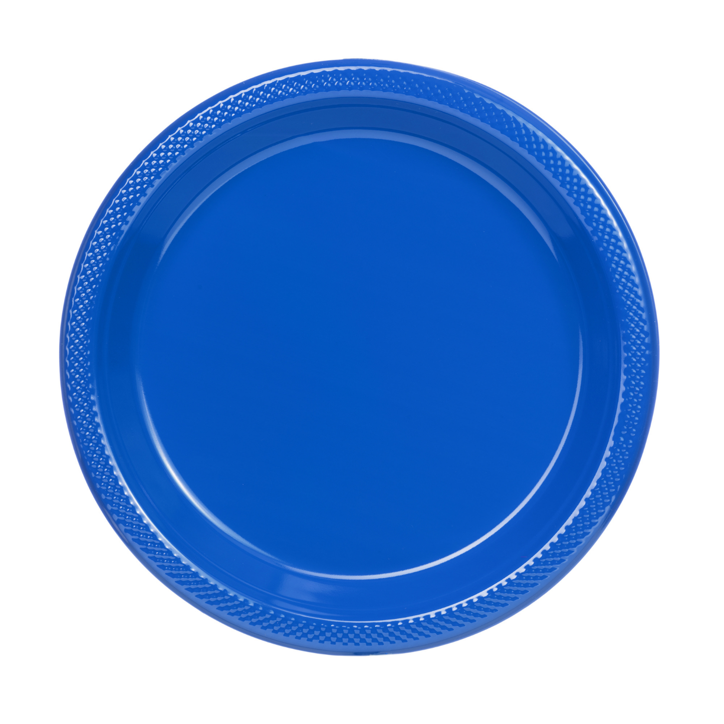 9 In. Dark Blue Plastic Plates Disposable - 50 Ct.