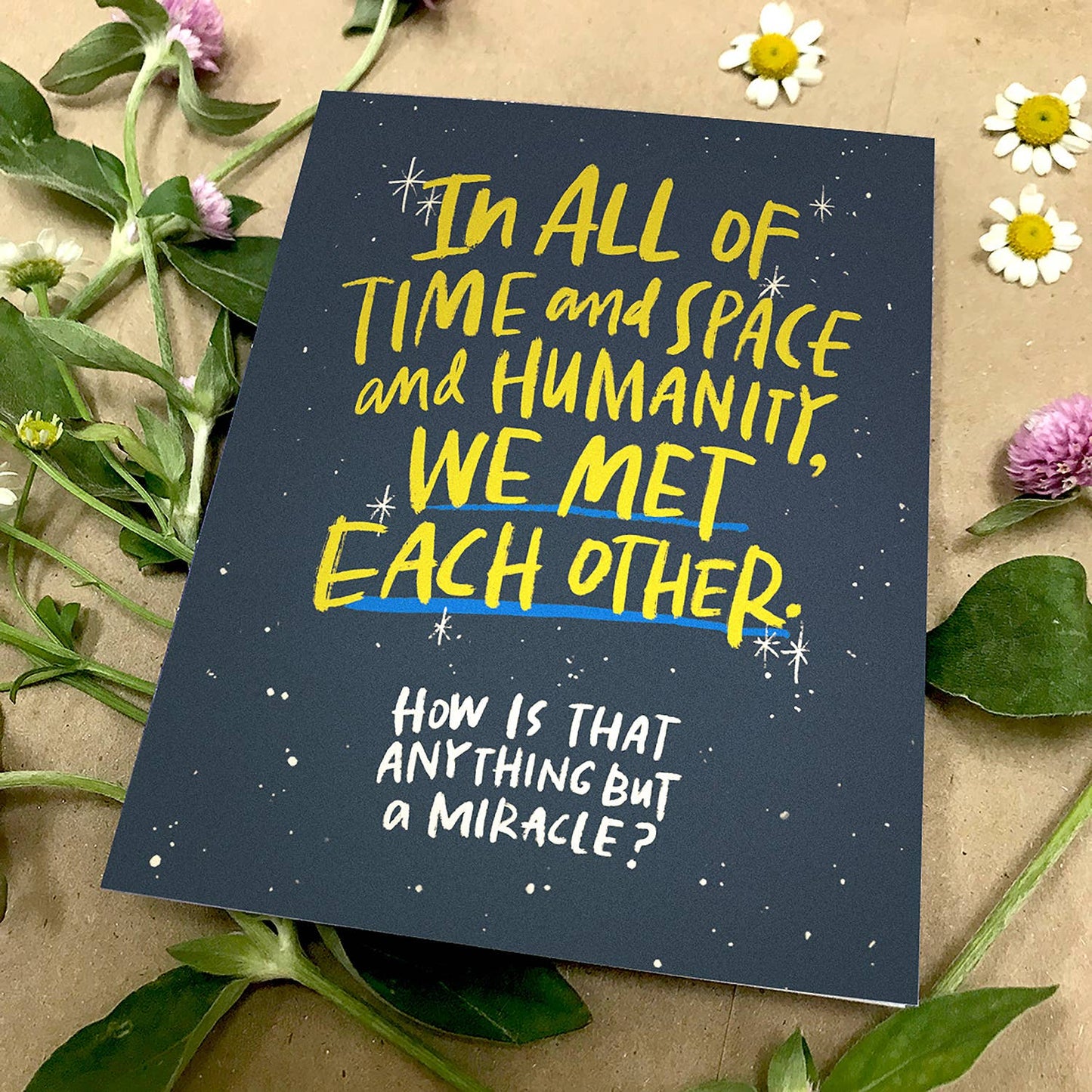 Met Each Other Miracle Anniversary Card