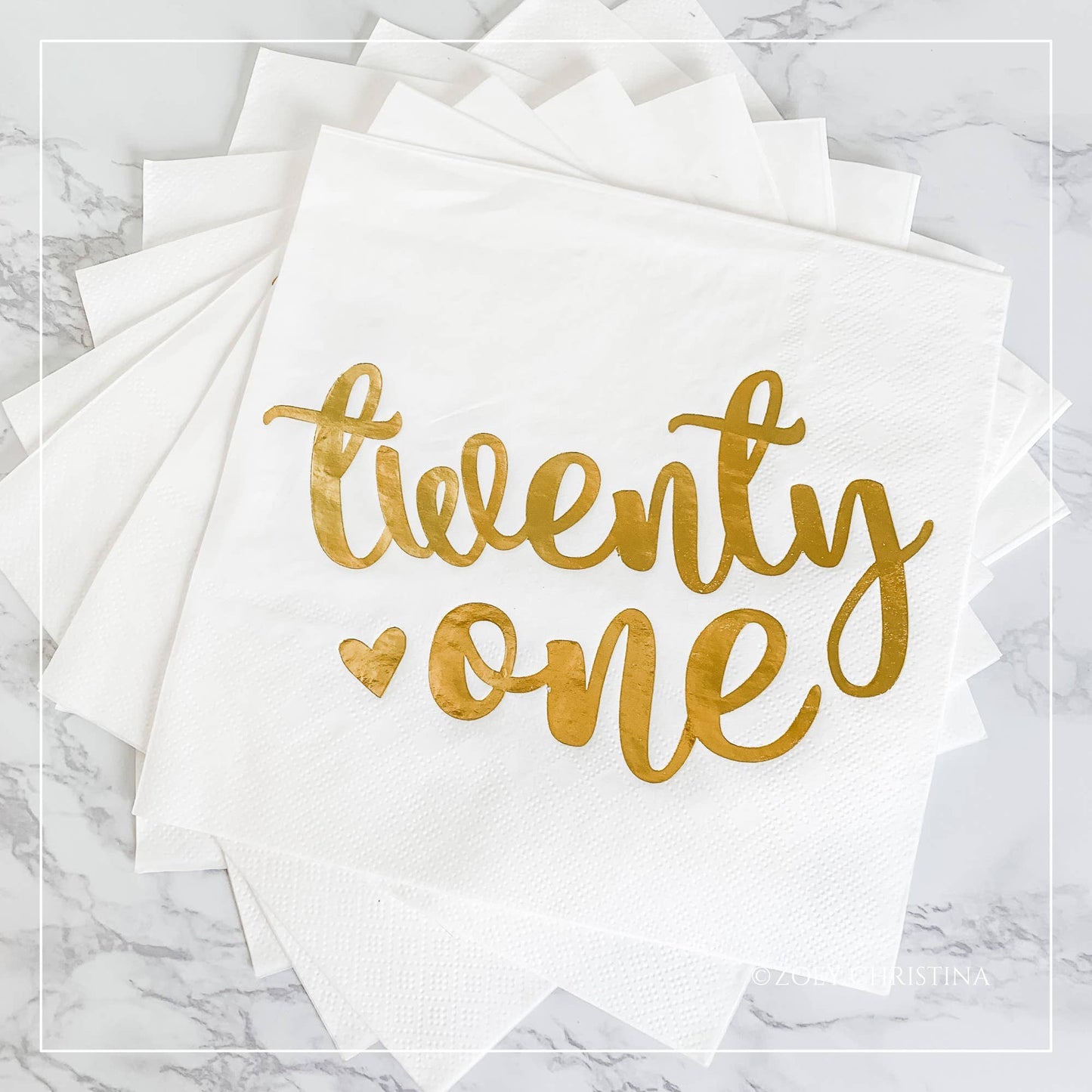 Twenty One Birthday Napkins