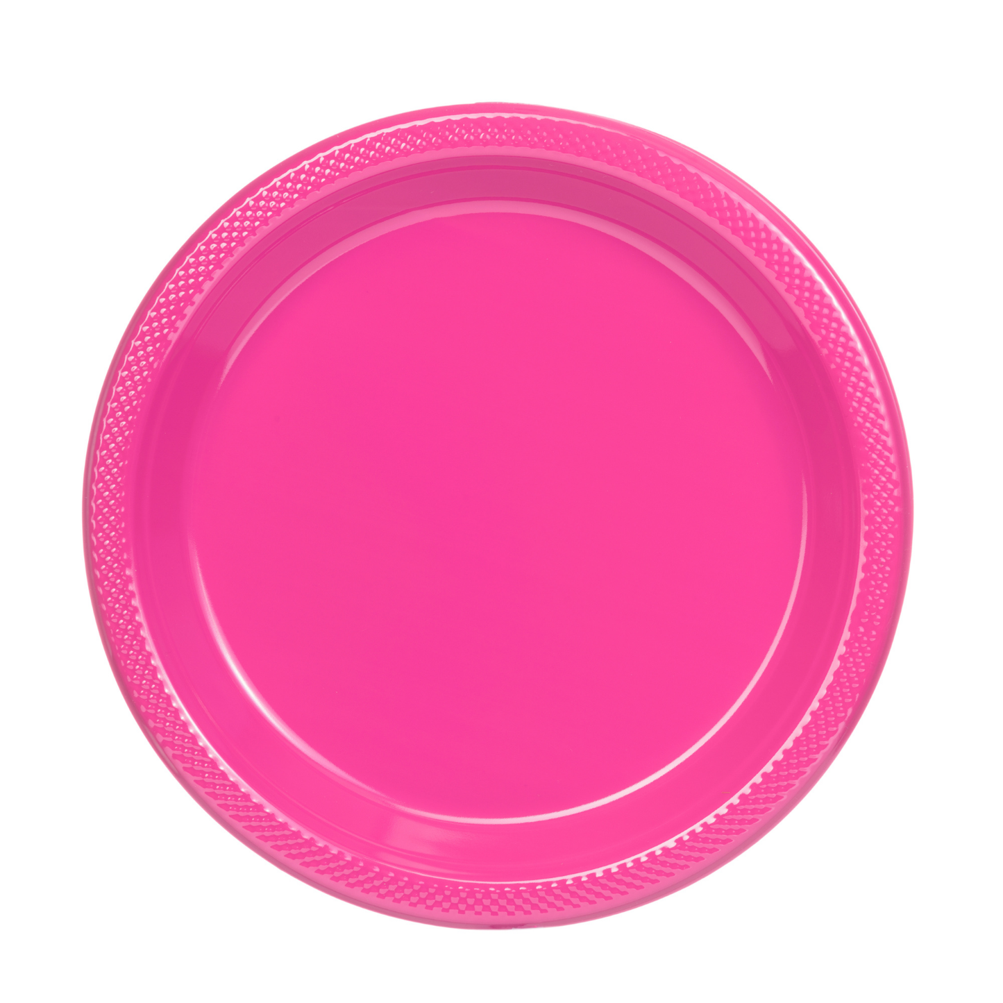 7 In. Cerise Plastic Plates Disposable - 50 Ct.: