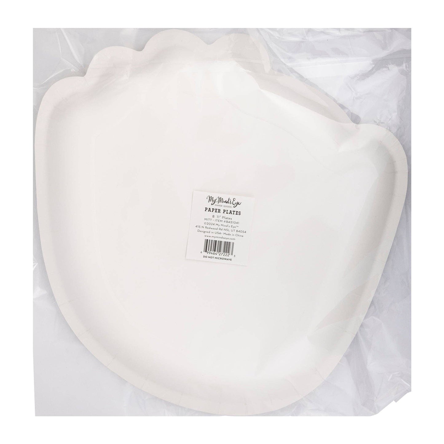 Mitt Shaped Disposable Paper Plates