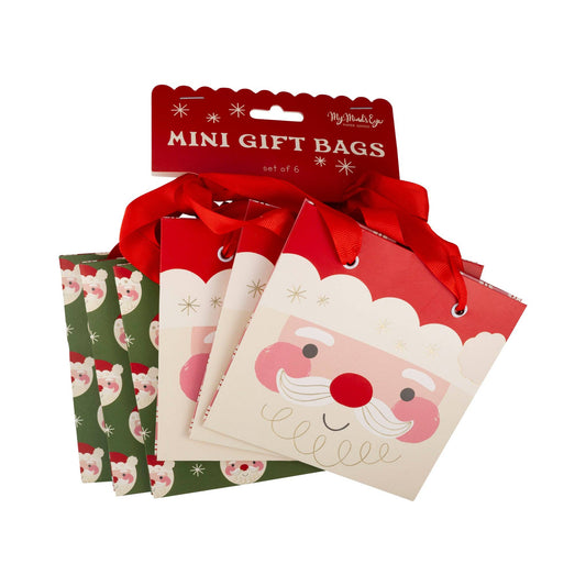 Santa Face Gift Bag Set