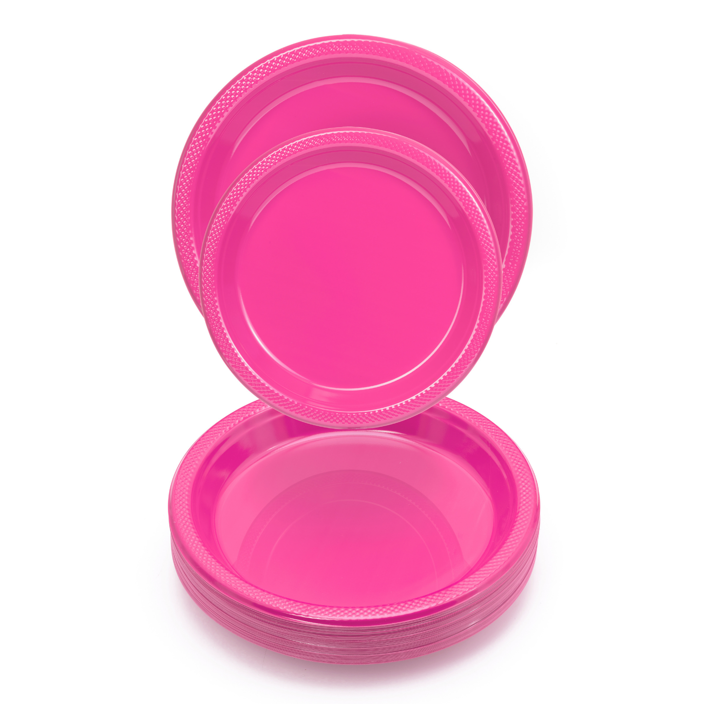 9 In. Cerise Plastic Plates Disposable - 50 Ct.