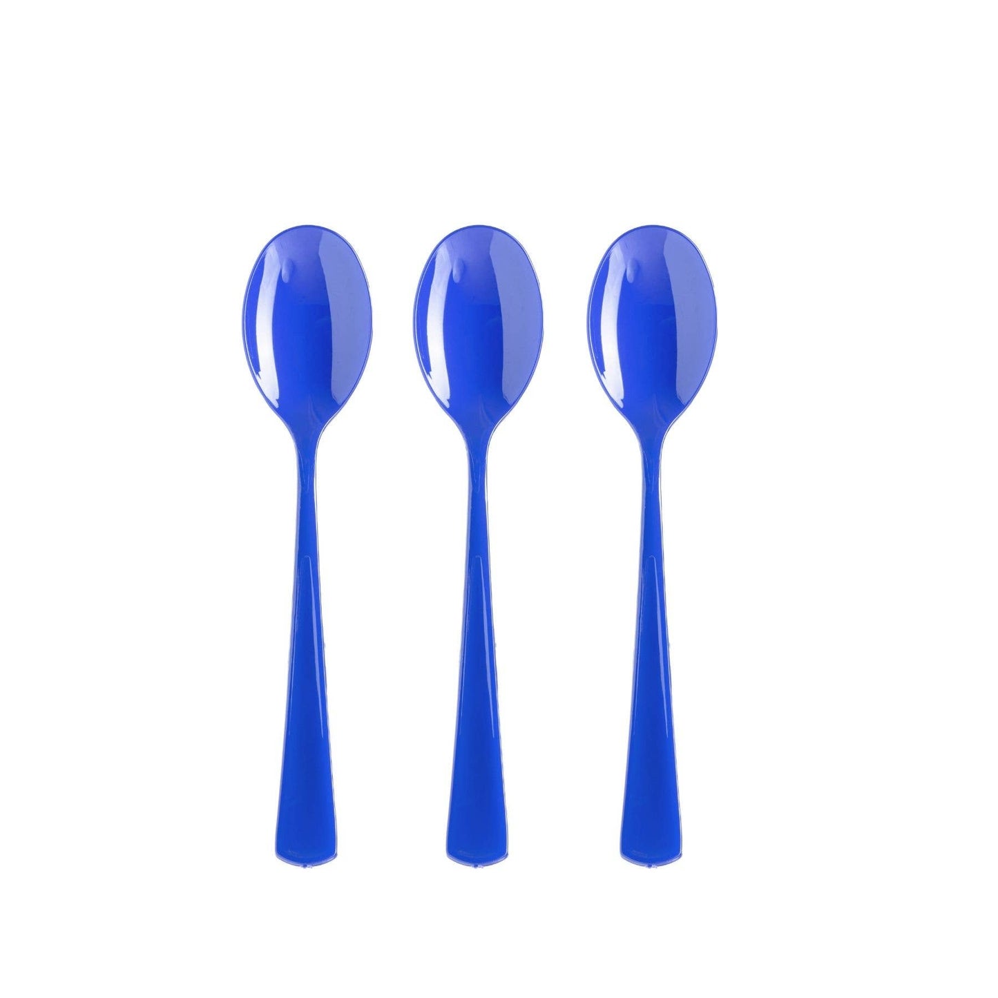 Heavy Duty Dark Blue Plastic Spoons - 50 Ct.: 7 in.