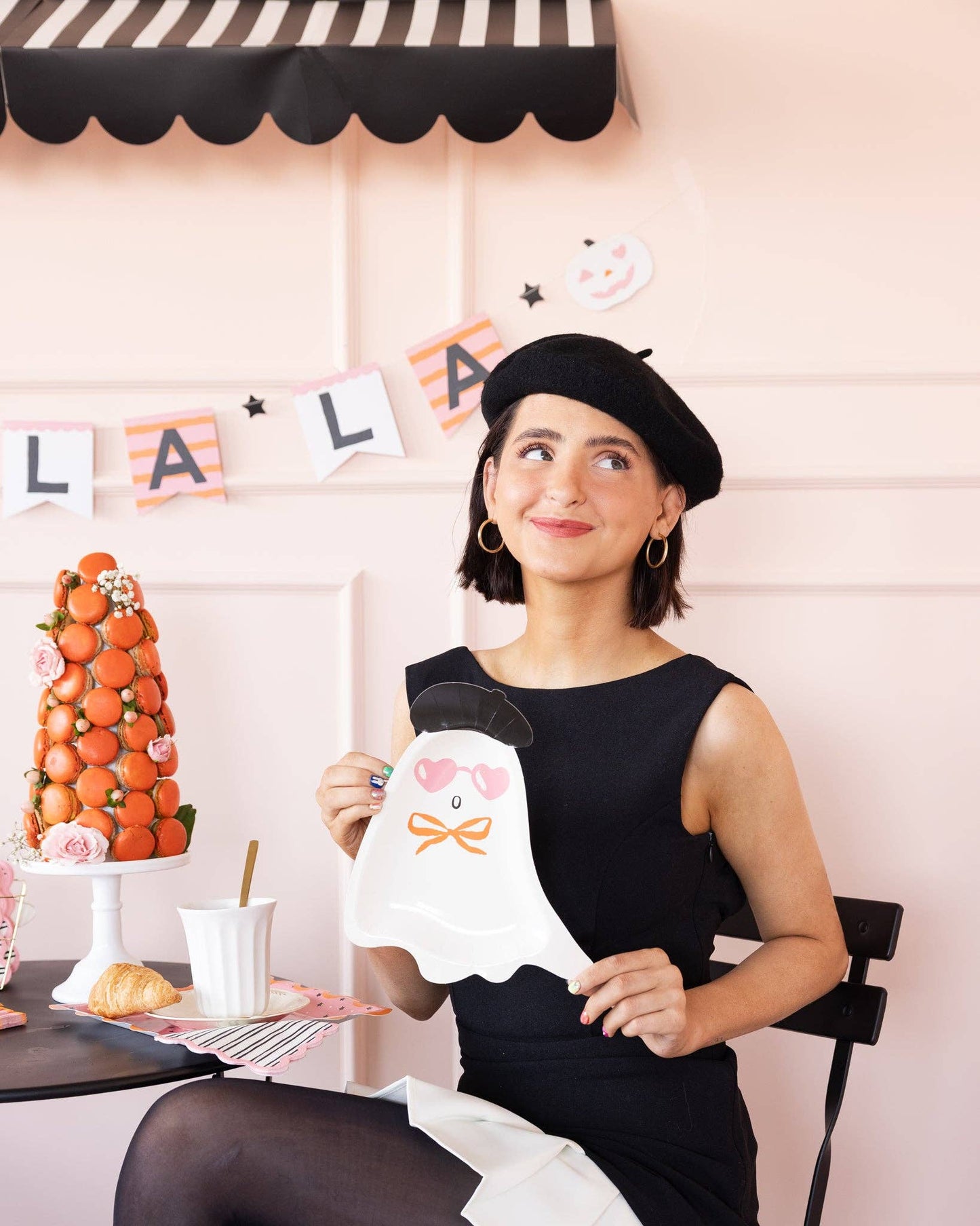 BLL1242 - Boo La La Ghost Shaped Paper Plate