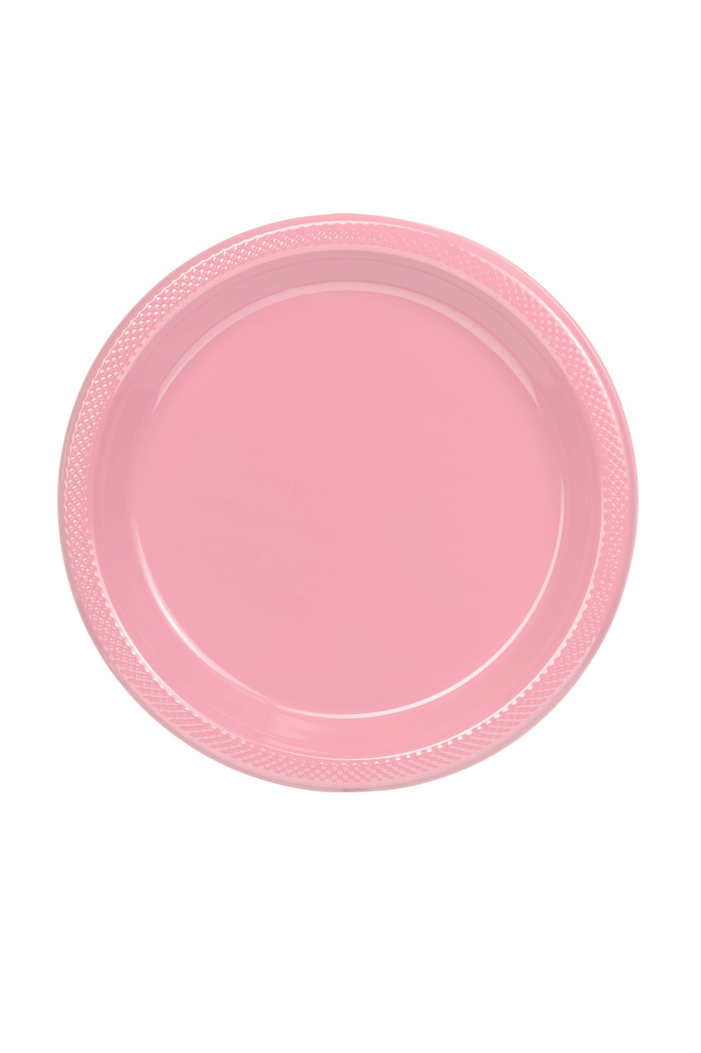 9 In. Pink Plastic Plates Disposable - 50 Ct.