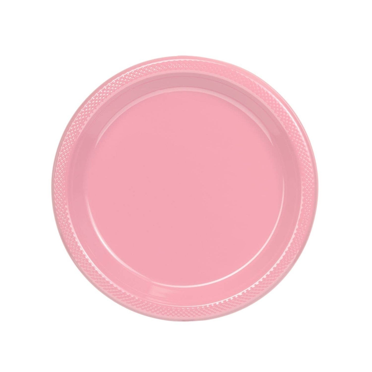 7 In. Pink Plastic Plates Disposable - 50 Ct.