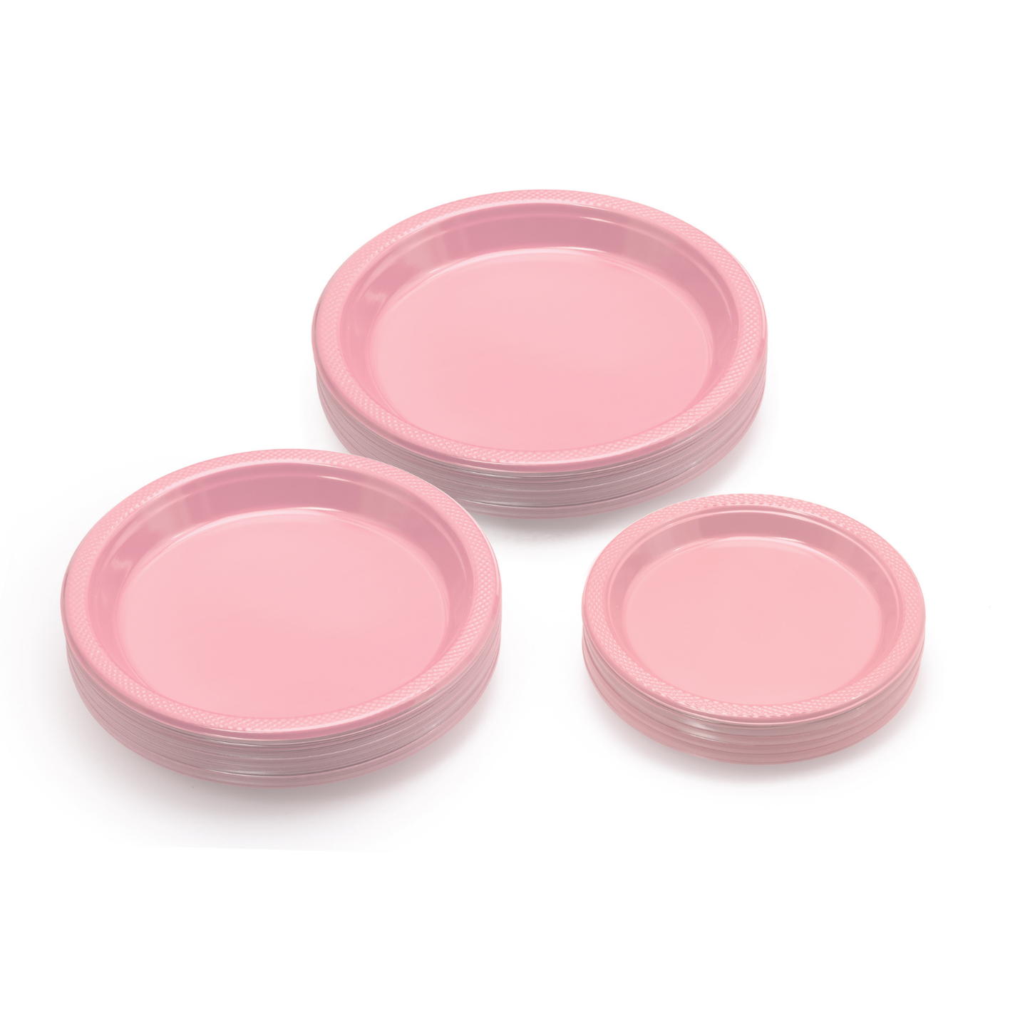 9 In. Pink Plastic Plates Disposable - 50 Ct.