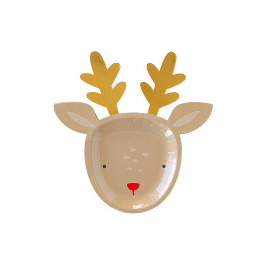 Dear Rudolph Reindeer Plates