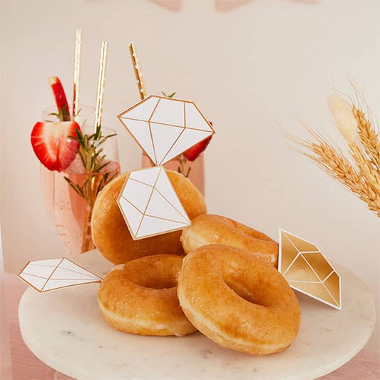 Bride To Be Diamond Food Picks 12 Pack