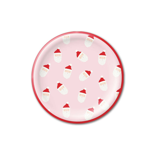 Whimsy Santa Scattered Santa Paper Plates