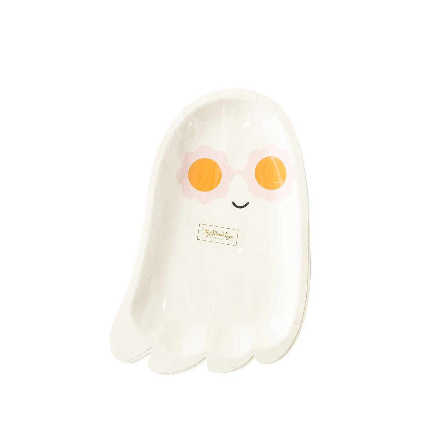 PUM1046 -  Hey Pumpkin Sunny Ghost Shaped Paper Plate