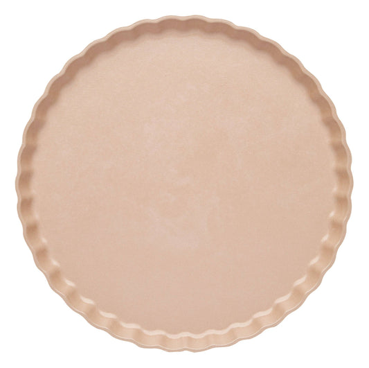 Eco Compostable Bamboo Pleated Dinner Plate Sand/8pkg