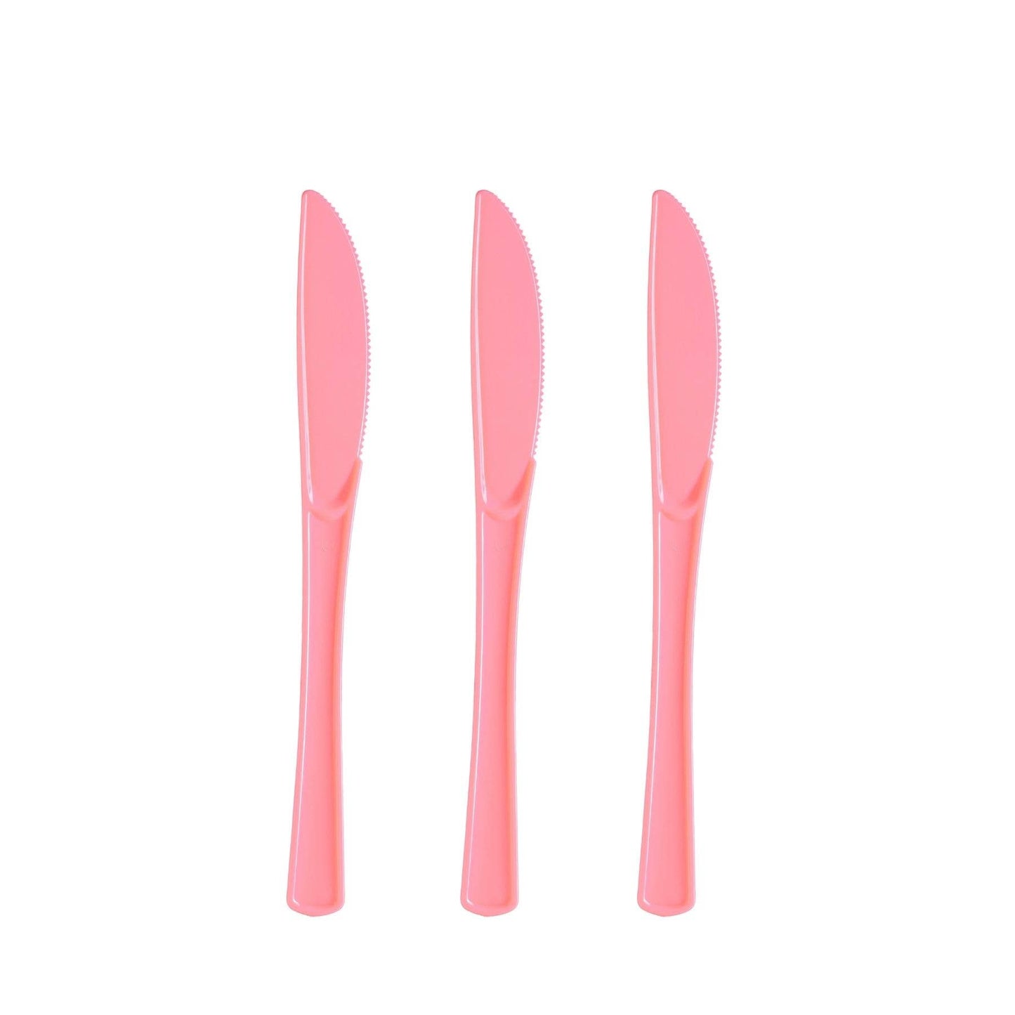 Heavy Duty Pink Plastic Knives - 50 Ct.: 7.75 in.