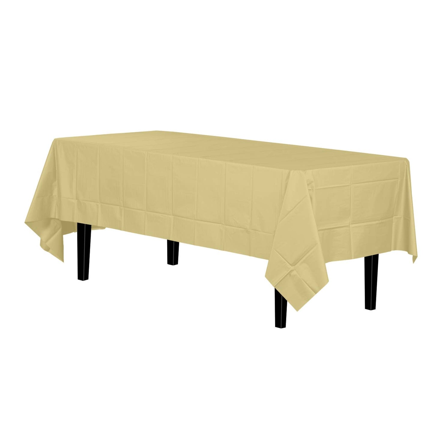 Light Yellow Disposable Plastic Tablecloth - 54in. x 108in.: Light Yellow / 54 in. x 108 in.