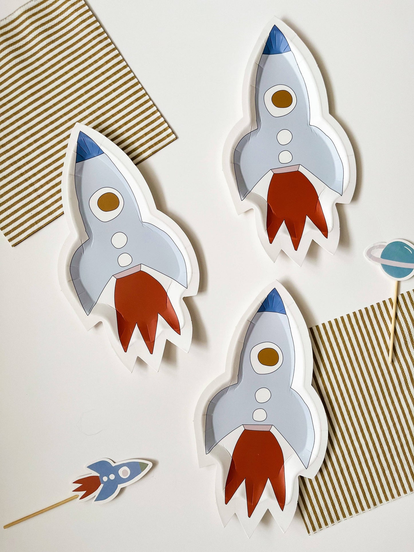 Mini Rocketship Dessert Plate (8pcs)