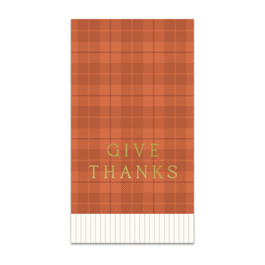 GVT1239 - Give Thanks Plaid Dinner Napkin