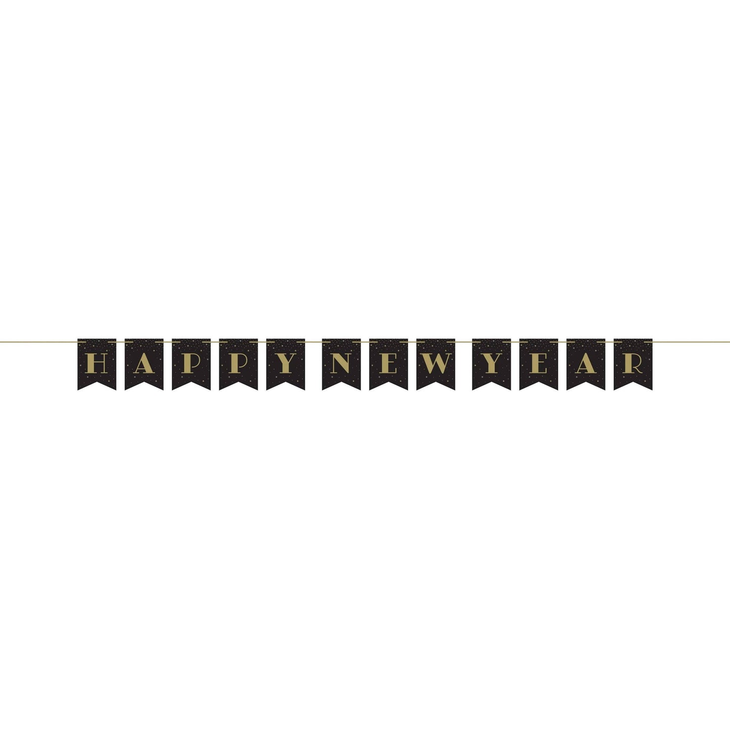 New Years Ribbon Banner Shaped
