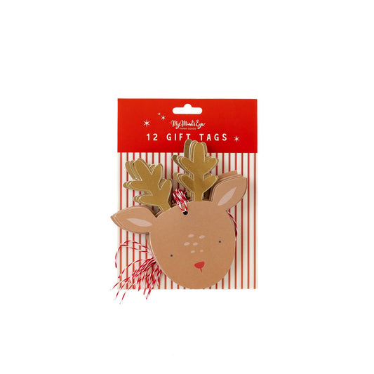 Oversized Dear Rudolph Reindeer Tags