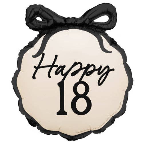 Happy Birthday Milestone Years Round Foil Balloon 18 in. (Choose Year): 18