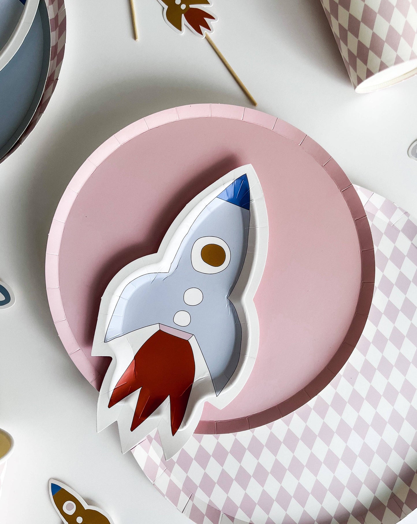 Mini Rocketship Dessert Plate (8pcs)