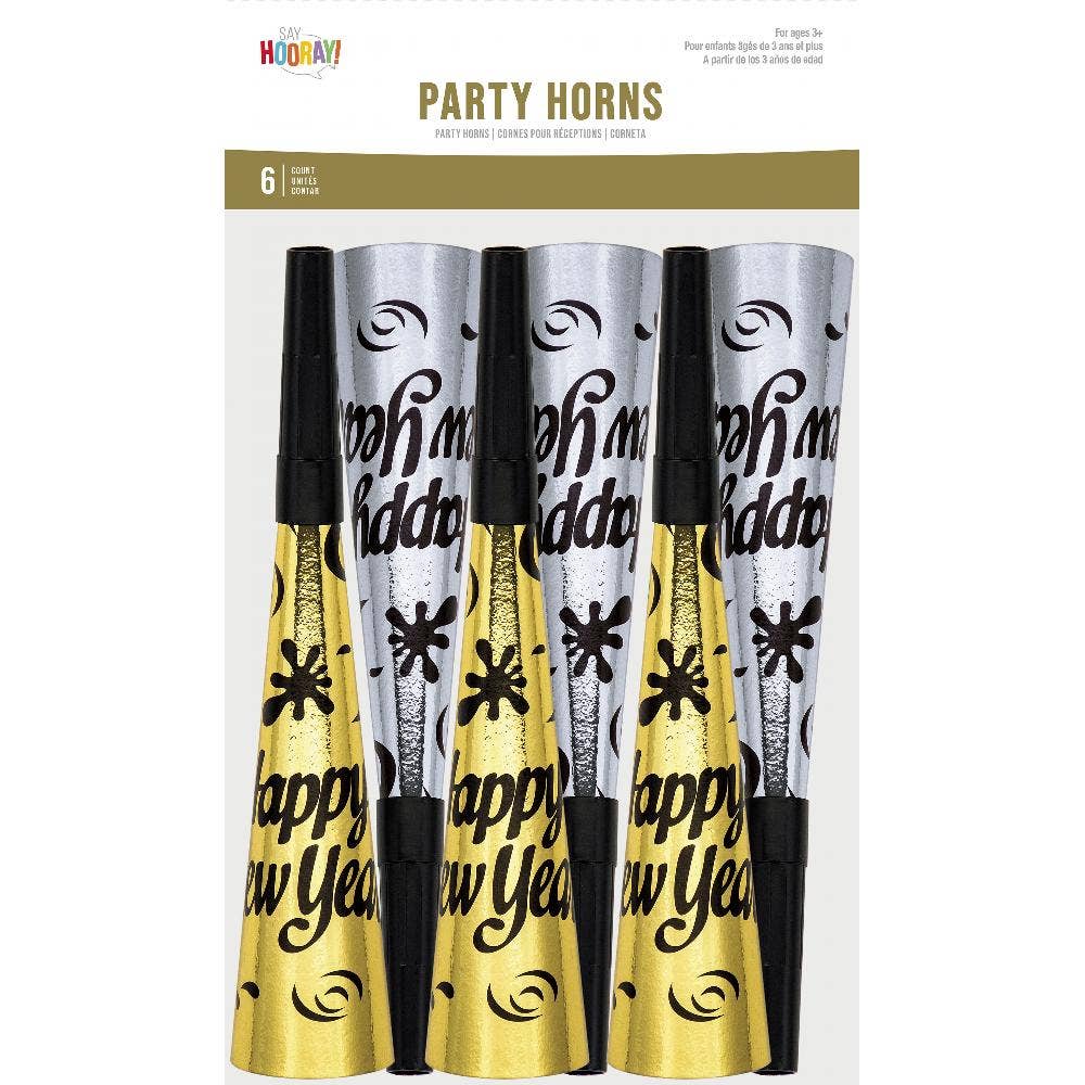 Bulk Silver and Gold Foil Party Horns