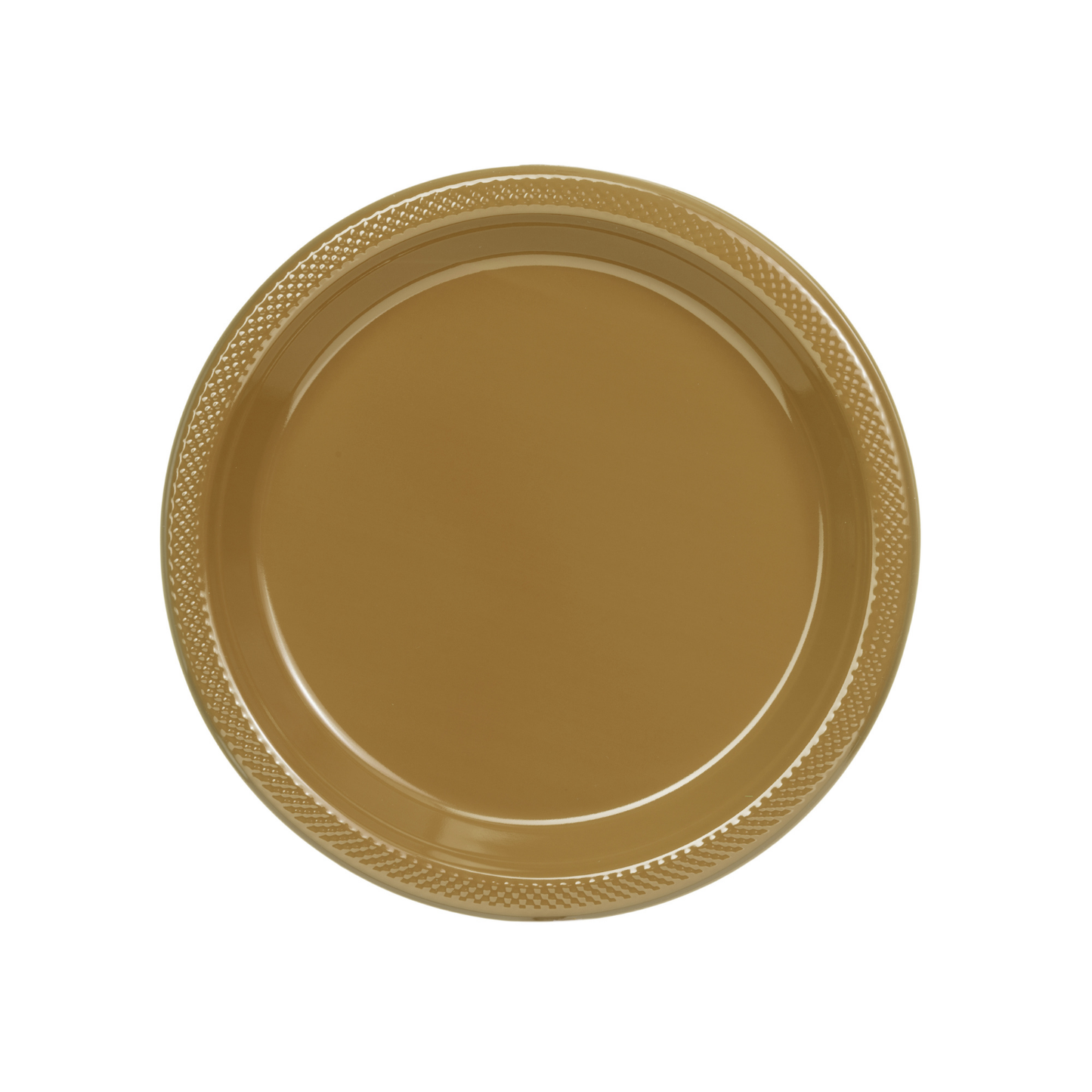 9 In. Gold Plastic Plates Disposable - 50 Ct.