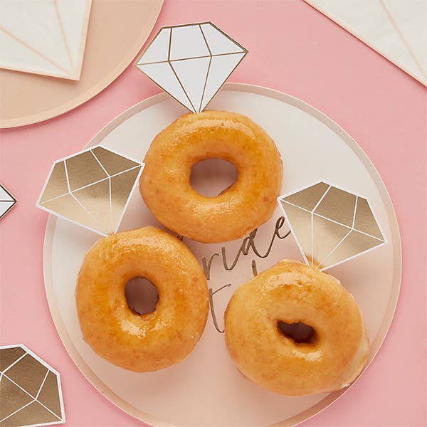 Bride To Be Diamond Food Picks 12 Pack