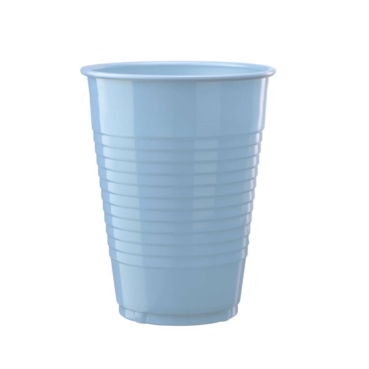 12 Oz. Light Blue Plastic Cups - 50 Ct.