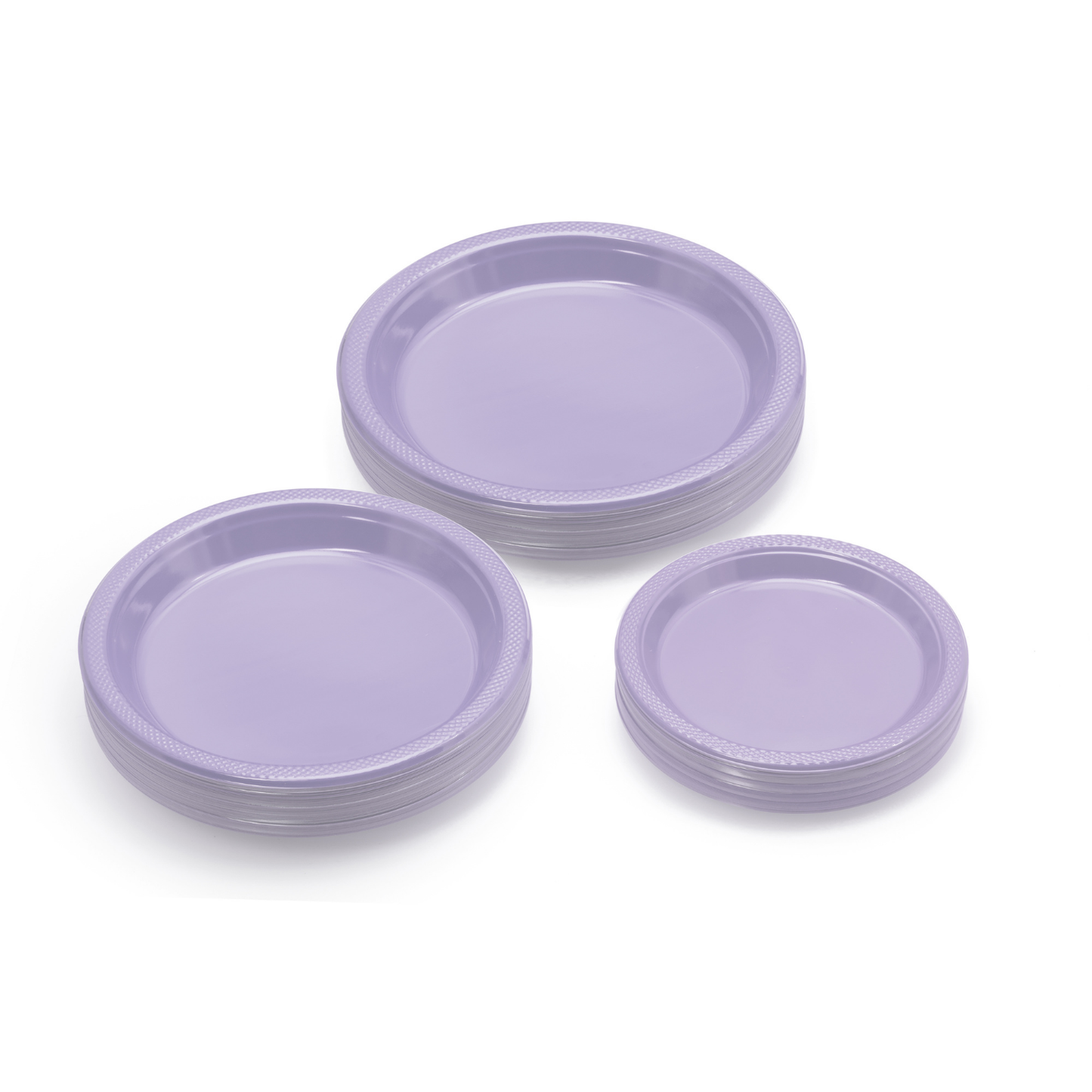 9 In. Lavender Plastic Plates Disposable - 50 Ct.