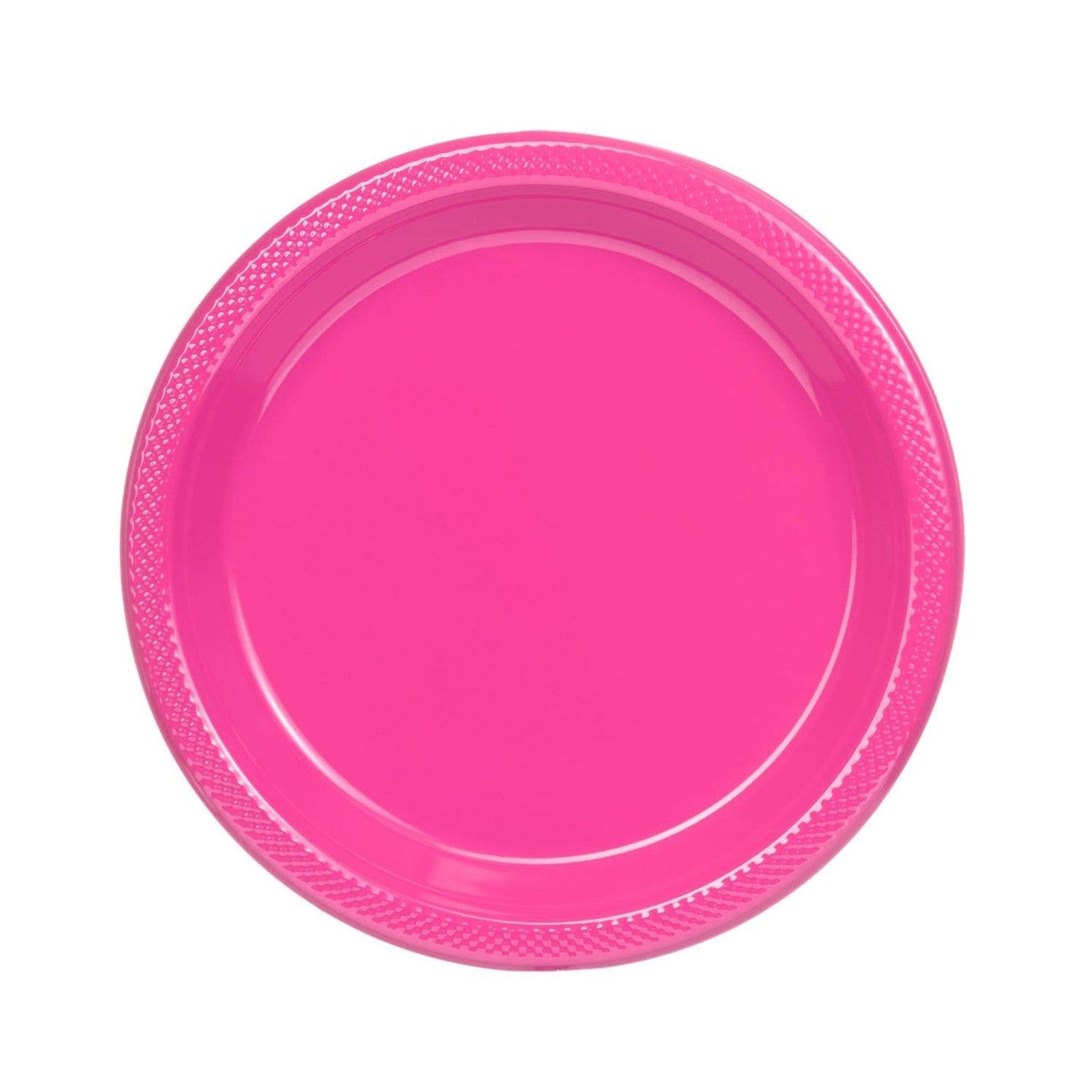 9 In. Cerise Plastic Plates Disposable - 50 Ct.