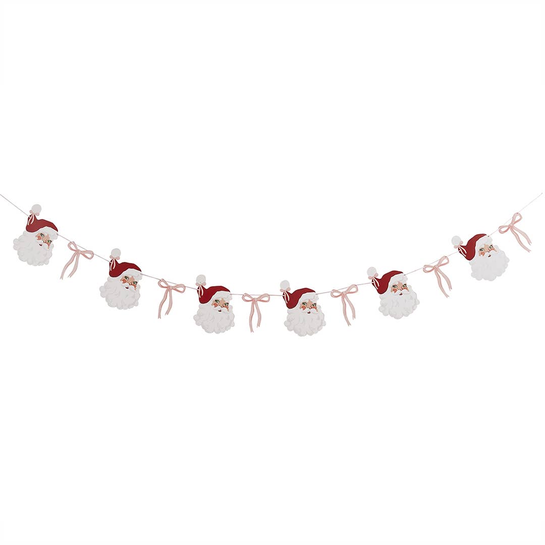 Santa & Bow Garland 2m