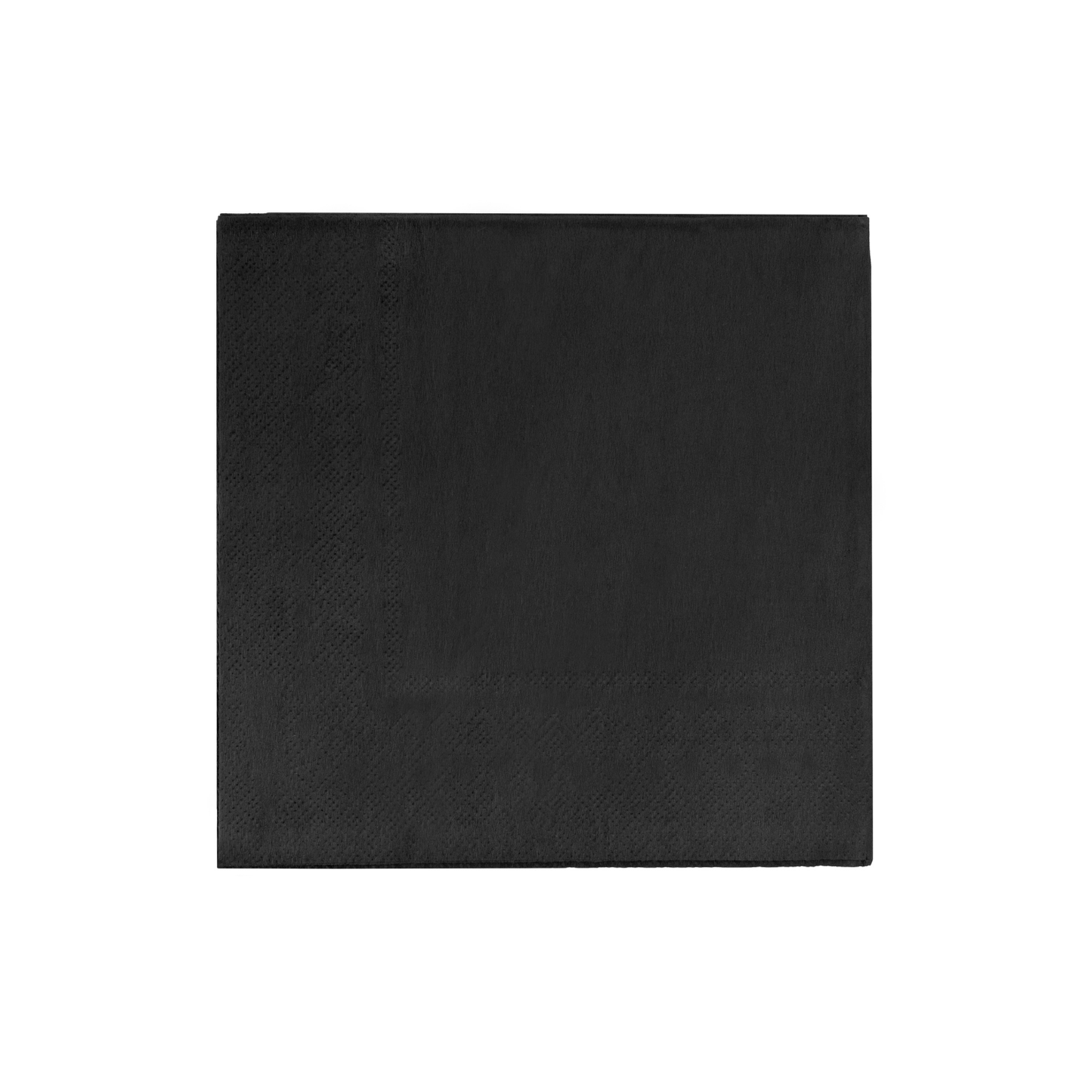 Black Paper Beverage Napkins - 50 Ct.: 9.75 in. x 9.75 in.