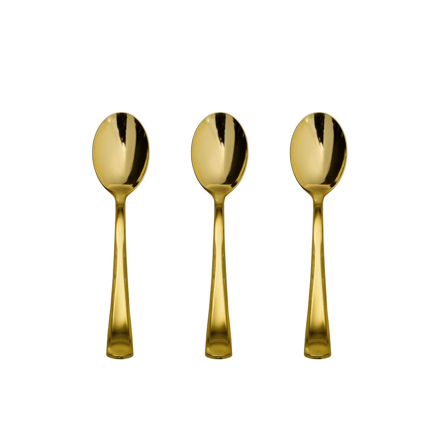 Exquisite Classic Gold Plastic Teaspoons - 20 Count