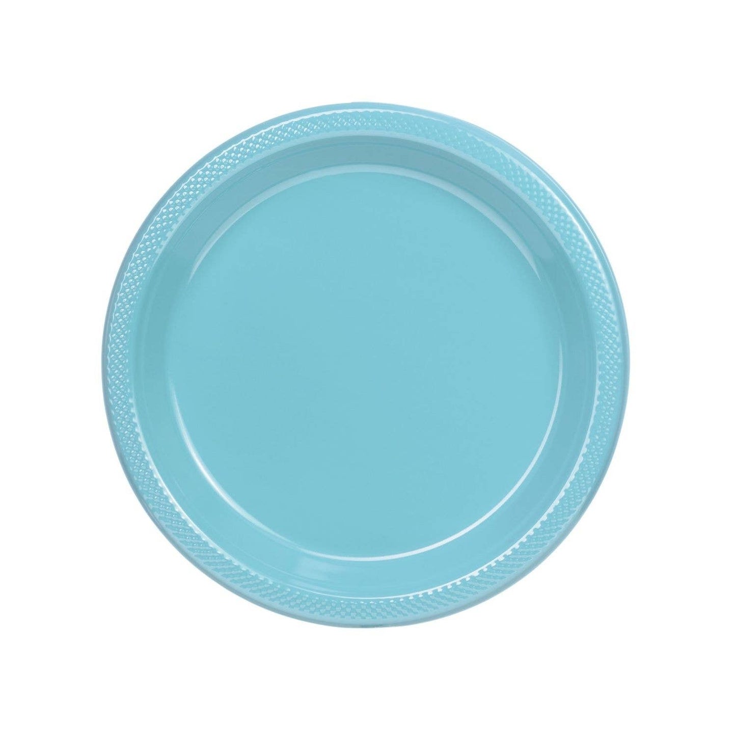 7 In. Light Blue Plastic Plates Disposable - 50 Ct.