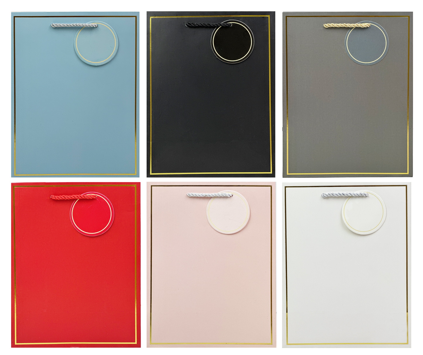 Everyday Bag - Solid color, inner gold foil trim: Large